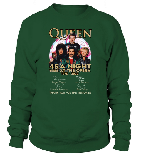 Queen 45 years A Night at the Opera album from 1975 to 2020 signatures Sweatshirt Unisex