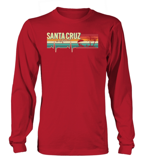 Santa Cruz California City ECG 70s 80s Vintage Men's Long Sleeve