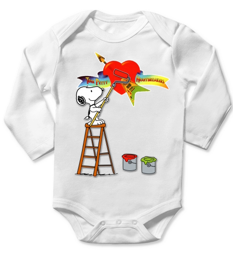 Snoopys Painting The picture- Tom Petty & the Heartbreakers Long Sleeve Baby One-Piece