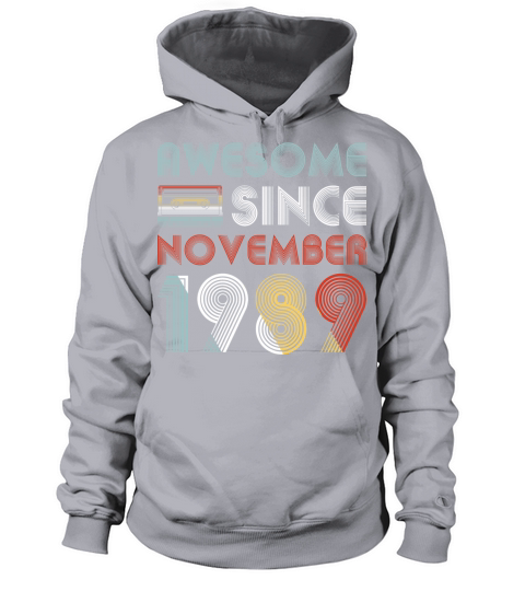 Vintage Awesome Since November 1989 30th Birthday Women's Hoodie