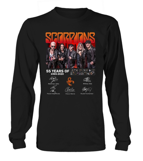 55 years of Scorpions 1965 2020 signatures shirt Long sleeved Unisex