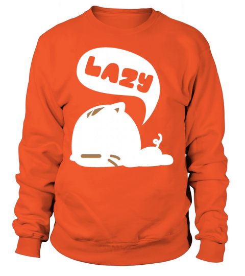 white Lazy Cat in Lazy day Women's Sweatshirt