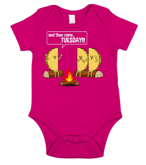 Taco Tells Scary Campfire Story About Tuesdays Funny Graphic Short Sleeve Baby One-Piece