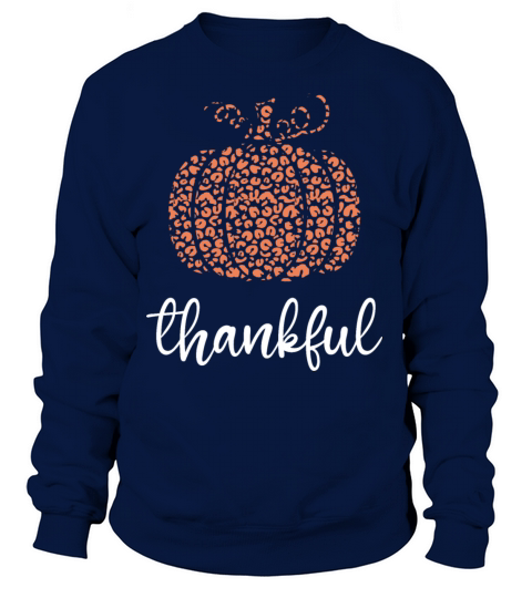 Thankful Grateful and Blessed Pumpkin leopard Women's Sweatshirt