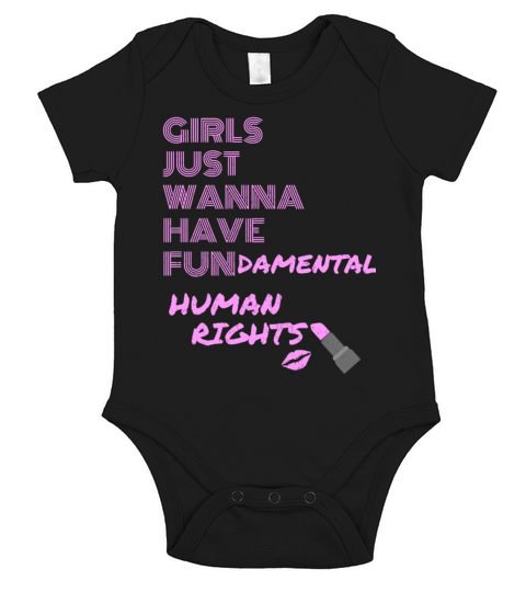 Girls just wanna have fundamental human rights Short Sleeve Baby One-Piece