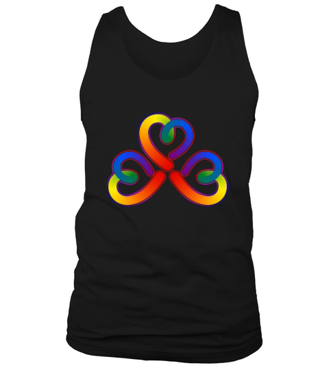 Rainbow Colored Hearts LGBT Pride Tshirt Men's Tank Top