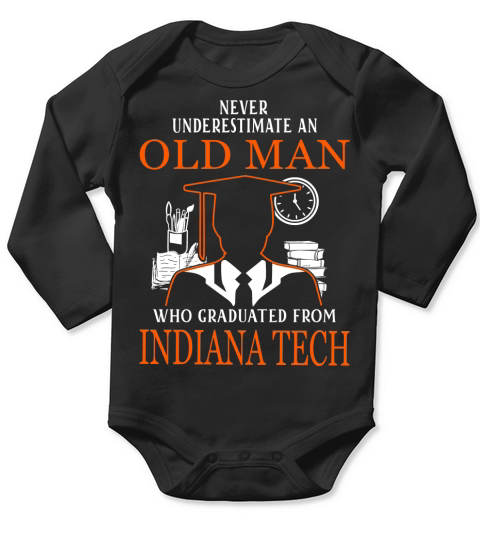 Indiana Tech Long Sleeve Baby One-Piece