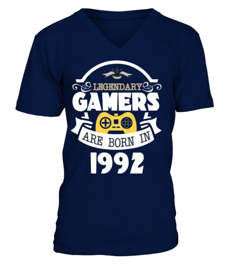 Legendary Gamers Are Born In 1992 Men's V-Neck T-shirt