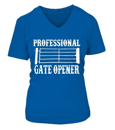 Professional Gate Opener V-neck T-Shirt Woman