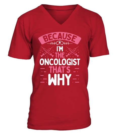 Ovarian Cancer Doctor Stethoscope Oncologist Men's V-Neck T-shirt