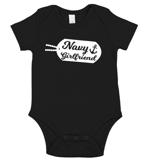 Navy Girlfriend T-shirt Short Sleeve Baby One-Piece