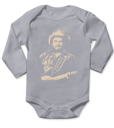 Merle Haggard  Round Neck Long Sleeve Baby One-Piece