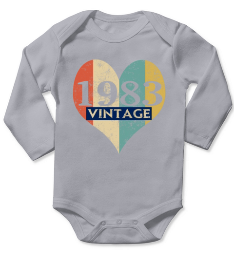 Vintage 1983 Retro Long Sleeve Baby One-Piece