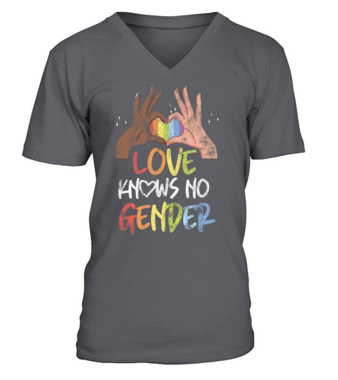 LGBT Pride Rainbow Love Knows No Men's V-Neck T-shirt