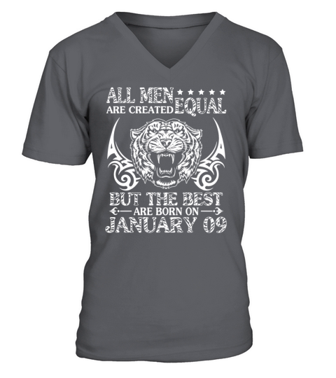 All Men Are Created Equal The Best Are Born On Jan Men's V-Neck T-shirt