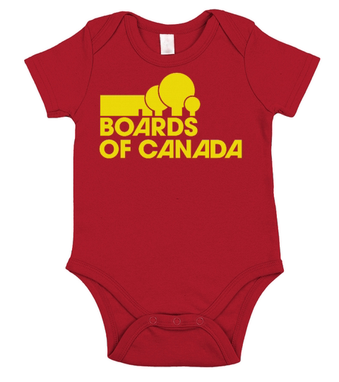 Boards of Canada Logo Yellow Short Sleeve Baby One-Piece