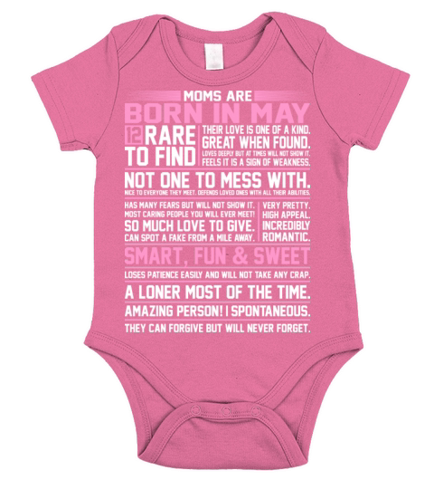 Moms Are Born In May Short Sleeve Baby One-Piece