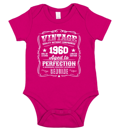 Vintage 1960 Aged To Perfection Short Sleeve Baby One-Piece