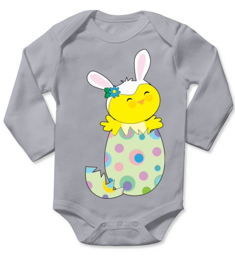 easter bunny chick Long Sleeve Baby One-Piece
