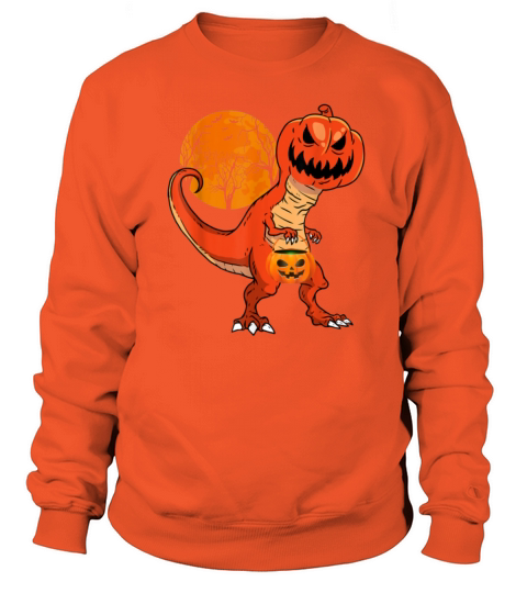 Funny Halloween Dinosaur Pumpkin Head Costume Gif Women's Sweatshirt