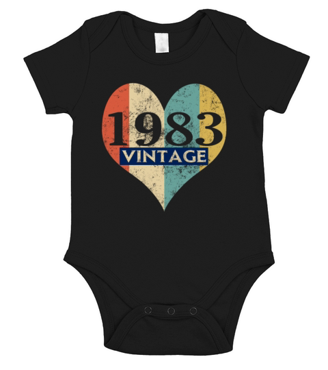 Vintage 1983 Retro Short Sleeve Baby One-Piece