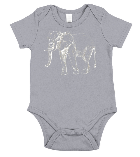 Africa Elephant Zoo Animal Shirt Short Sleeve Baby One-Piece