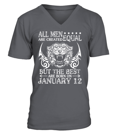 All Men Are Created Equal The Best Are Born On Jan Men's V-Neck T-shirt