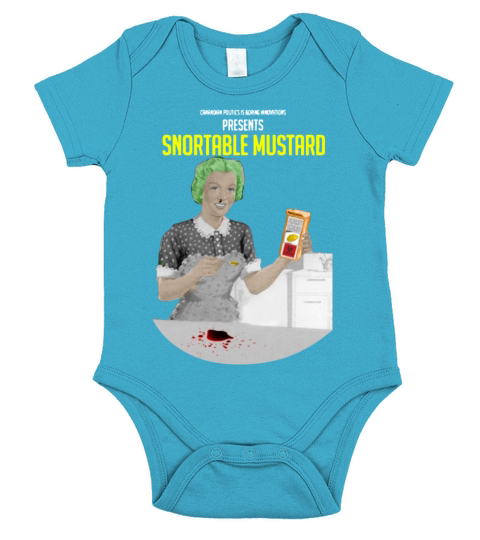 Snortable Mustard Short Sleeve Baby One-Piece