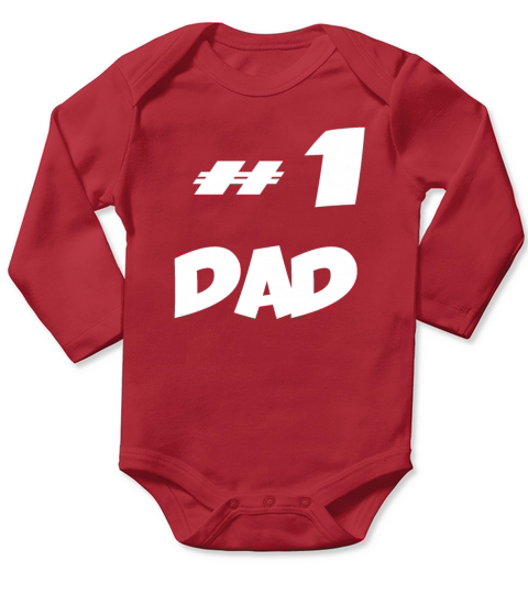 #1 dad, happy fathers day 2020 Long Sleeve Baby One-Piece