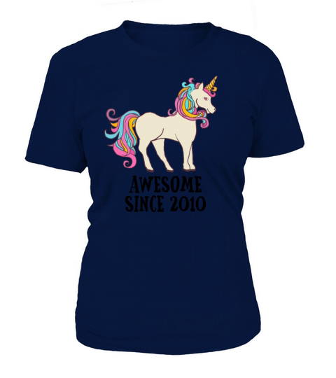 Awesome Since 2010 Unicorn Birthday Gift Women's T-Shirt
