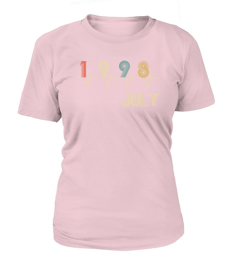 Vintage Heartbeat Retro July 1998 21st Birthday Women's T-Shirt