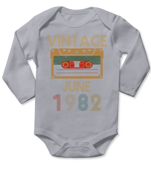 Anniversaire Juin 1982 Vintage Long Sleeve Baby One-Piece