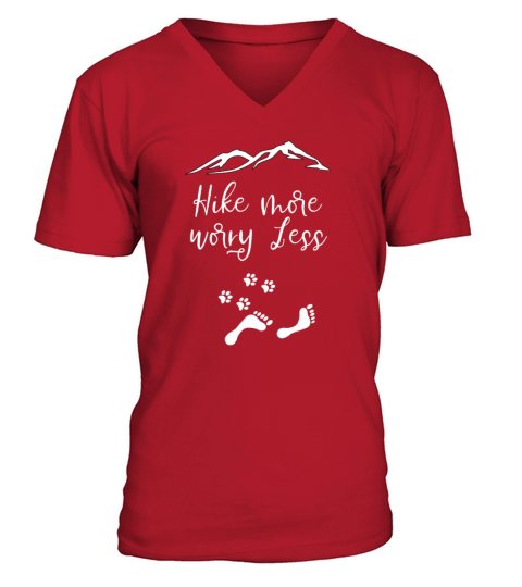Dog Hiking Hike Trace Mountain Poison Men's V-Neck T-shirt