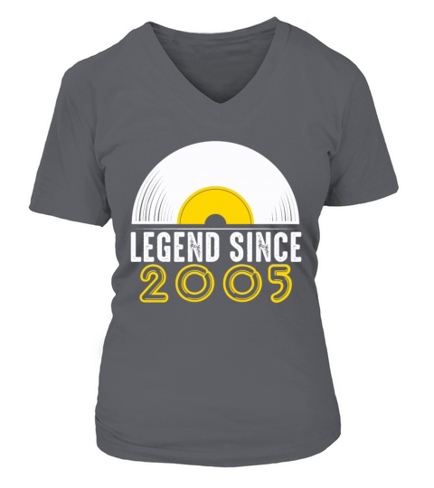 Birthday Present Legend Since 2005 Record Gift Women's V-Neck T-shirt