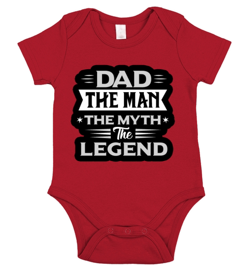 Dad The Man The Myth The Legend Fathers Day Gift Short Sleeve Baby One-Piece