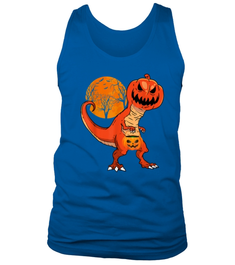 Funny Halloween Dinosaur Pumpkin Head Costume Gif Men's Tank Top