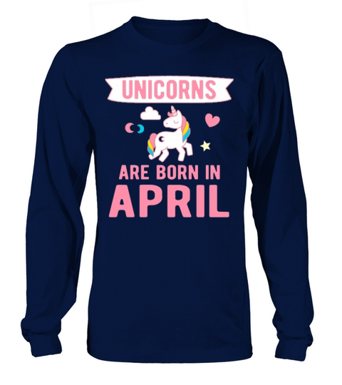 Unicorns are Born in April Women's Long Sleeve