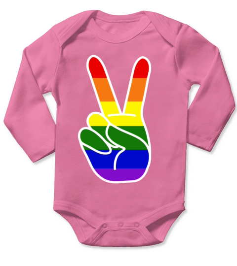 Peace Pride Long Sleeve Baby One-Piece