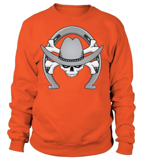 Cowboy Skull Horseshoe Women's Sweatshirt
