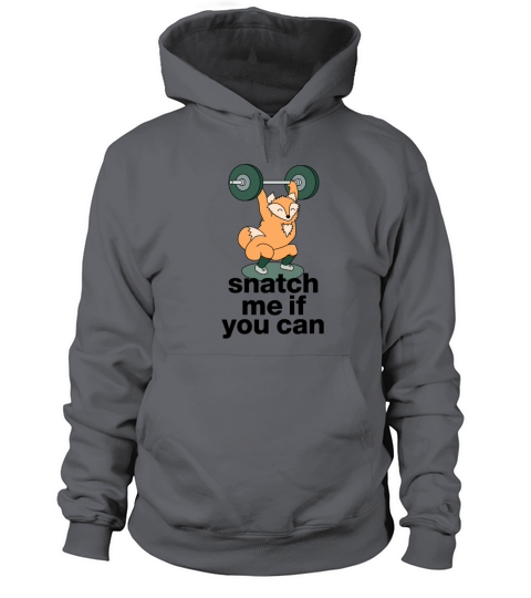 olympic lifting fox with barbell and weights Men's Hoodie