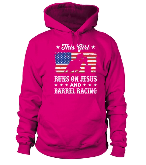 Christian Barrel Racer Patriotic American Flag Men's Hoodie