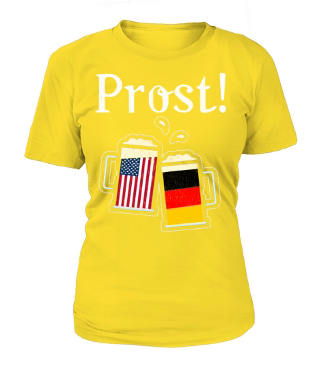 American German Beer Stein Prost Oktoberfest Print Women's T-Shirt