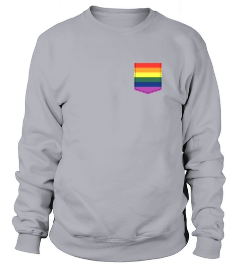 rainbow flag pocket gay pride LGBT Women's Sweatshirt