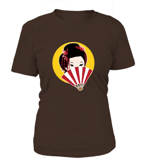 Geisha Geiko Fan Japanese Kimono Tea Ceremony Women's T-Shirt