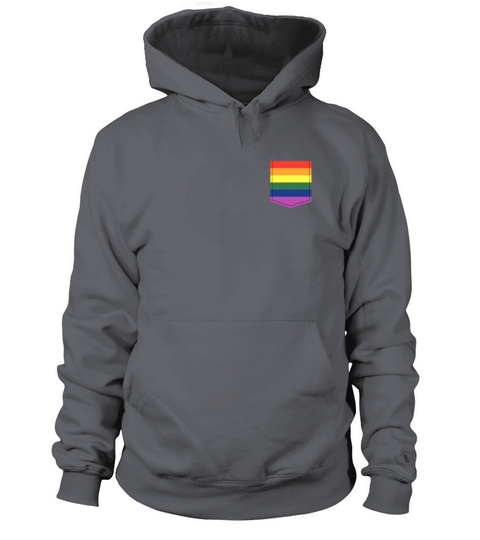 rainbow flag pocket gay pride LGBT Men's Hoodie