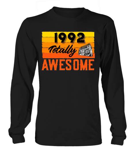 1992 Totally Awesome Vintage Retro Mom Birthday Men's Long Sleeve