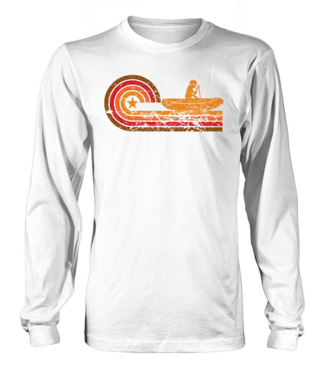 Retro Style White Water Rafting Vintage Long sleeved Unisex