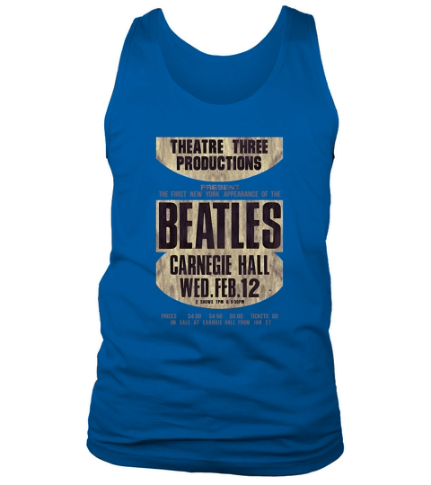 The Beatles Carnegie Hall Burnout Vintage Tank Top Unisex
