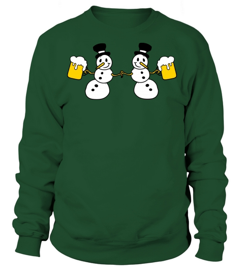 snowman 2 friends team couple crew beer alcohol dr Men's Sweatshirt