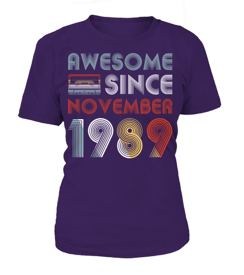 Vintage Awesome Since November 1989 30th Birthday Women's T-Shirt